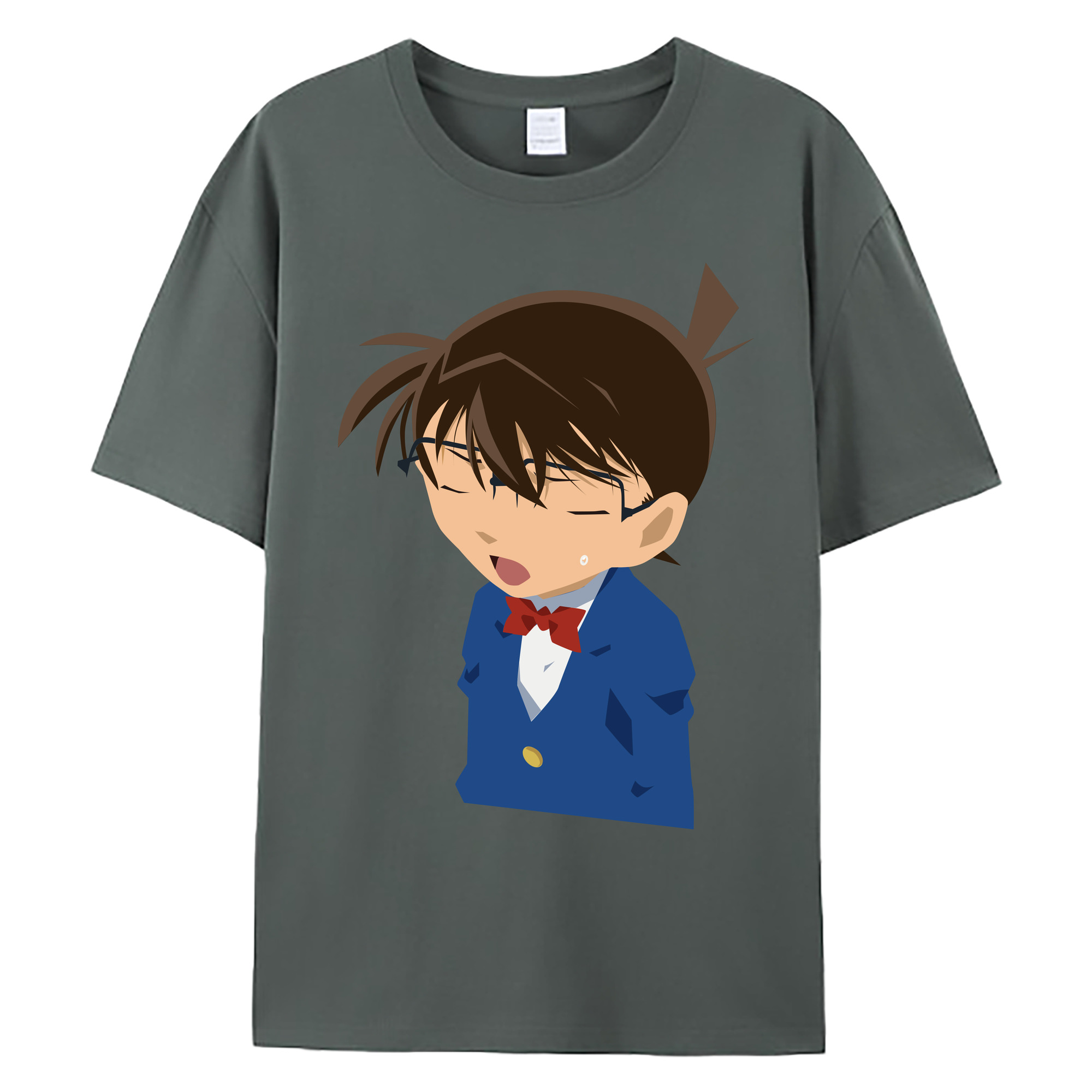 （画像用） 名探偵コナン 江戸川 コナン Detective Conan Conan Edogawa 綿100％ メンズ半袖Tシャツ｜肌触りやわらか＆通気性